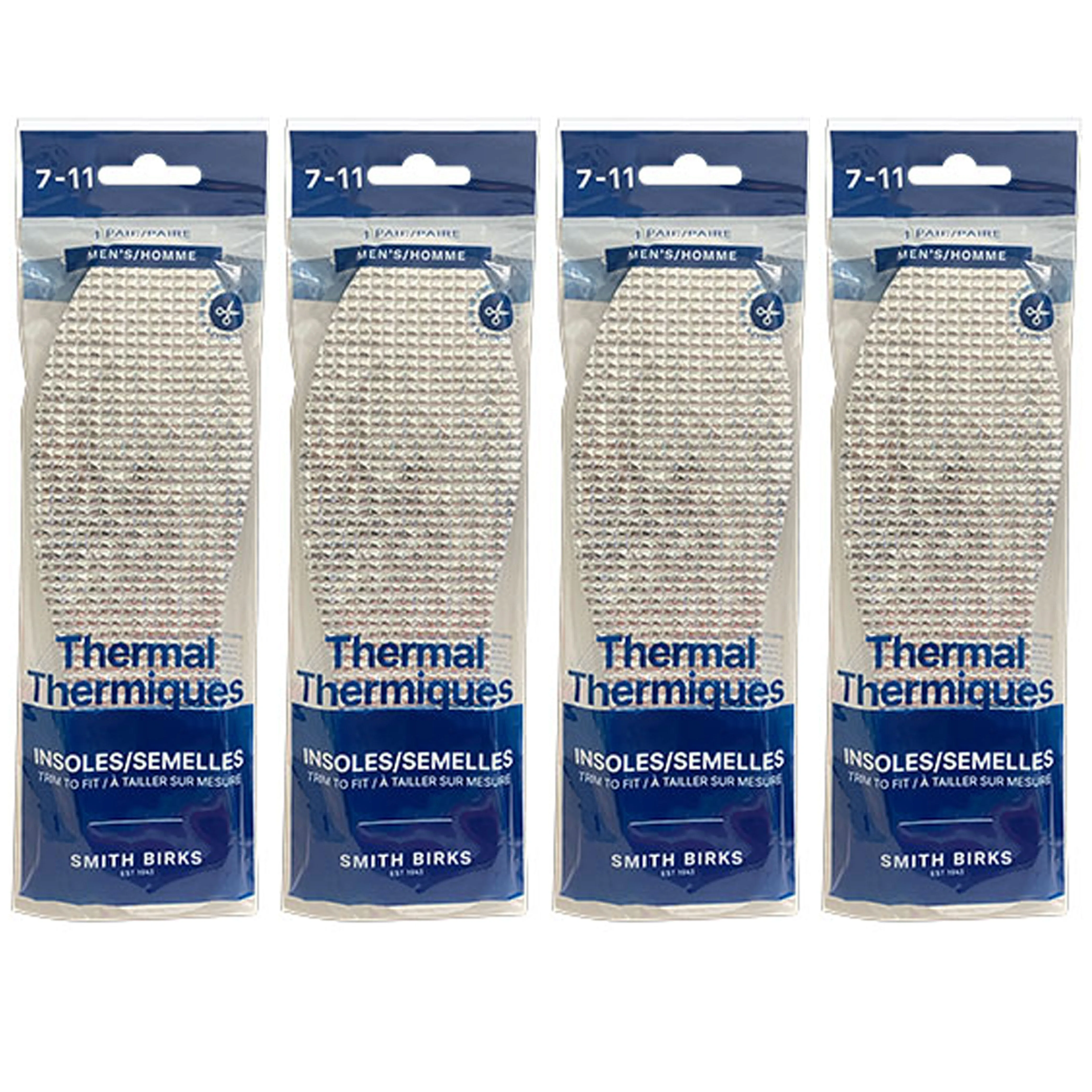 4 Pairs Warm Winter Thermal Shoe Insole Insert Pads Foil Foam Thick Cushion Boot