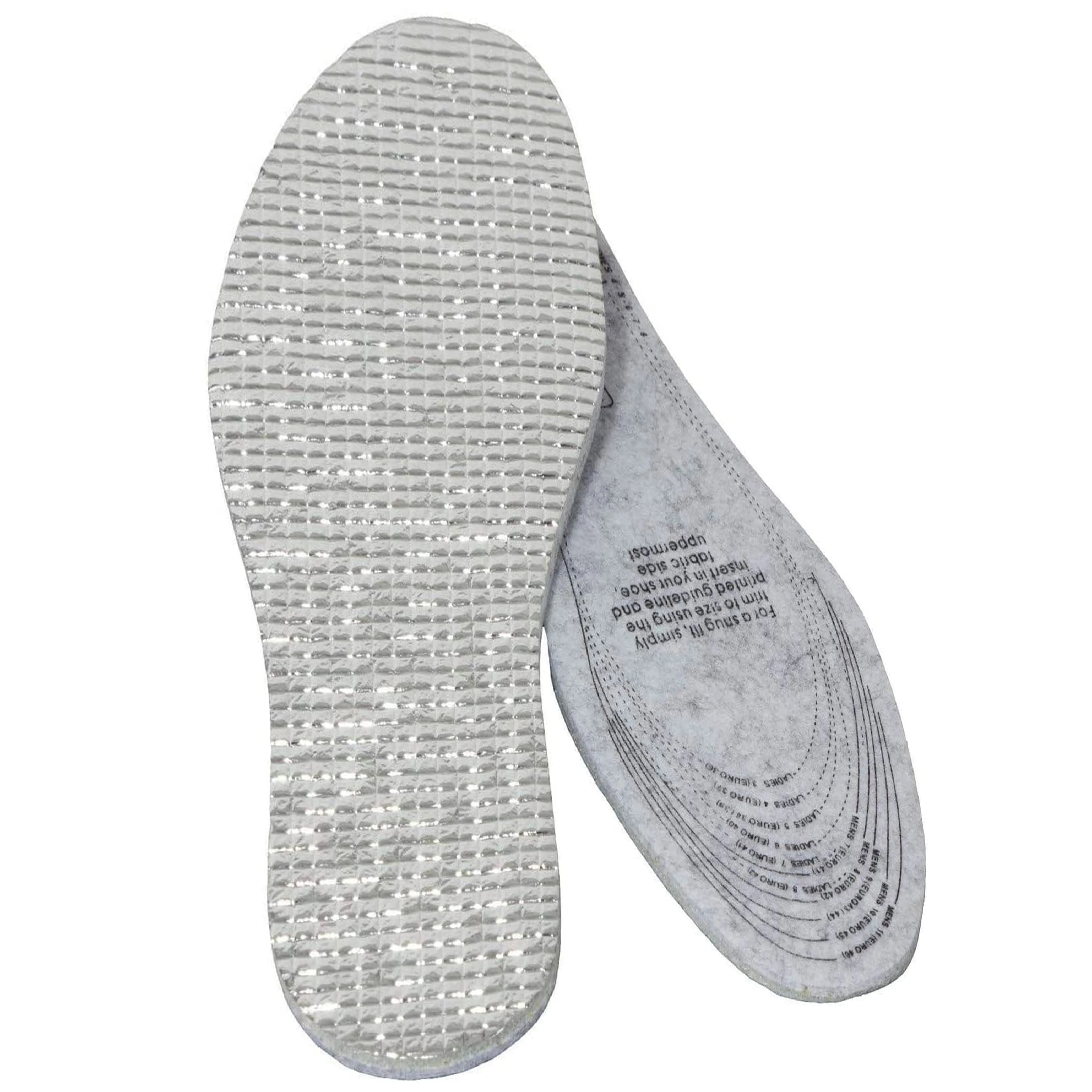 4 Pairs Warm Winter Thermal Shoe Insole Insert Pads Foil Foam Thick Cushion Boot