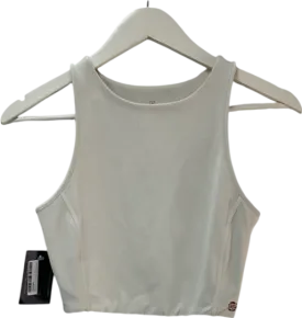 bahe Cream Reforma High Neck Longline Crop Coconut UK S