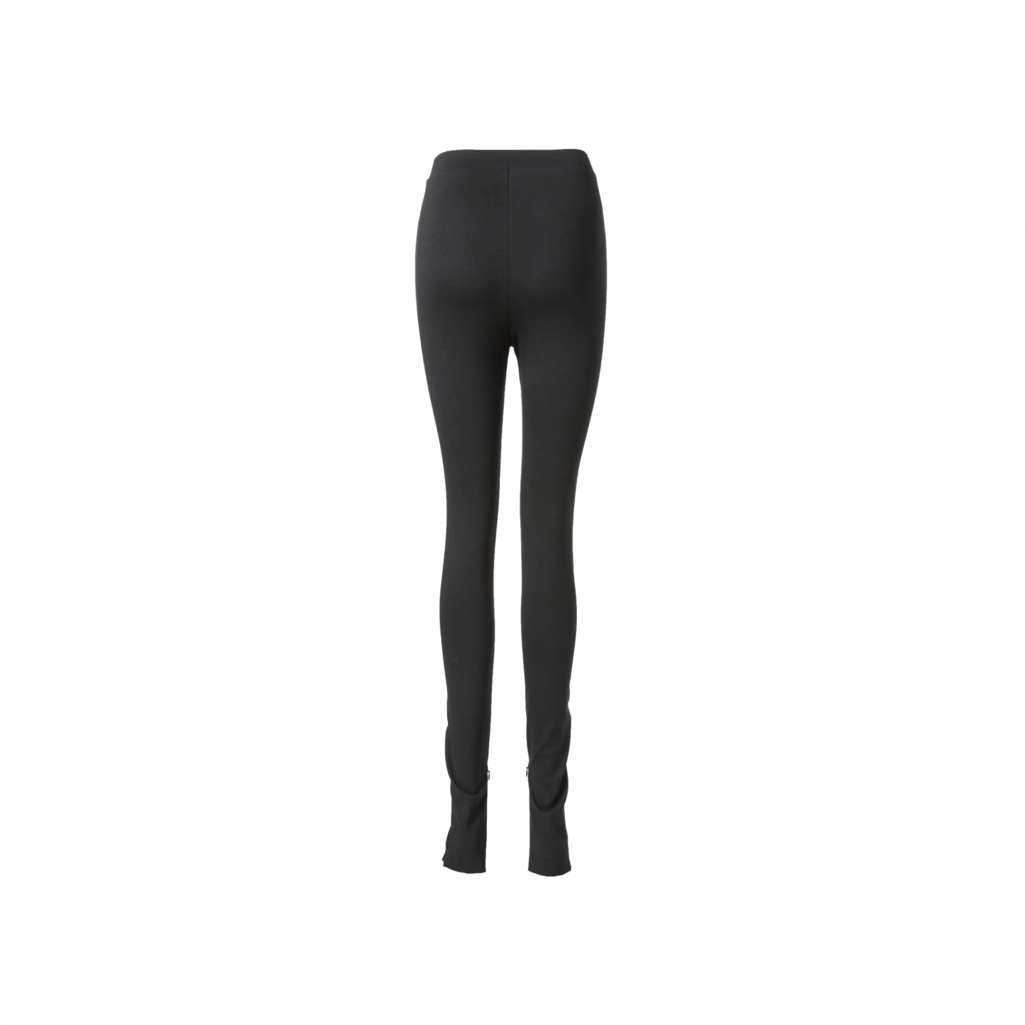 Black Knitted Reveal-leg Trousers