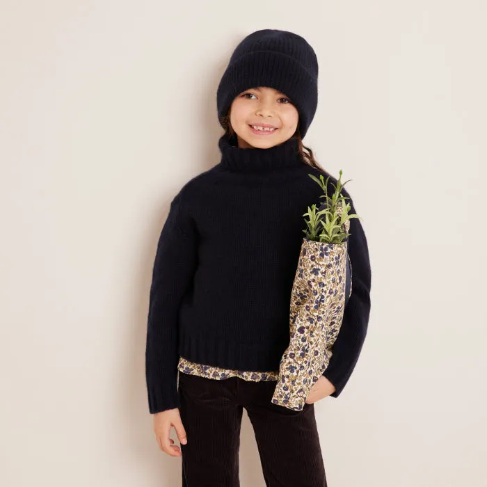 Bonpoint Child Temperance Cashmere Sweater Marine Blue