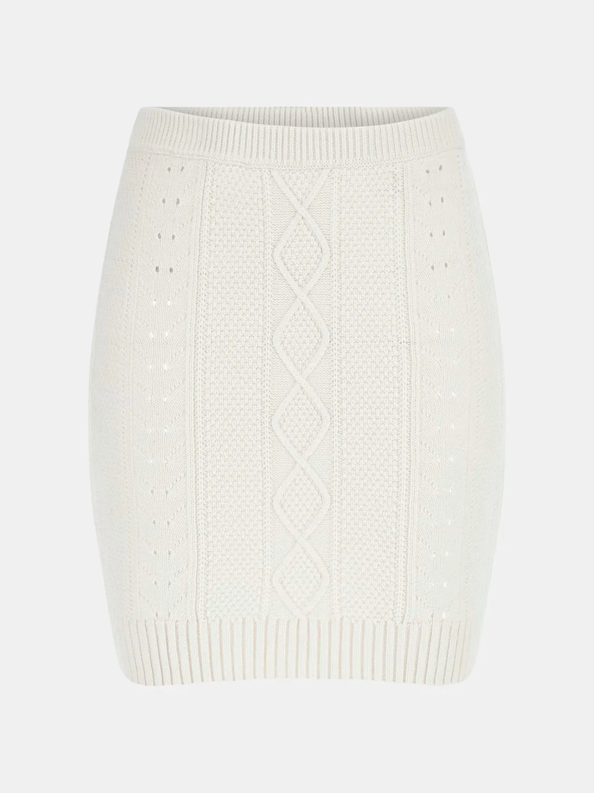 BRIELLE CABLE KNIT SWEATER SKIRT