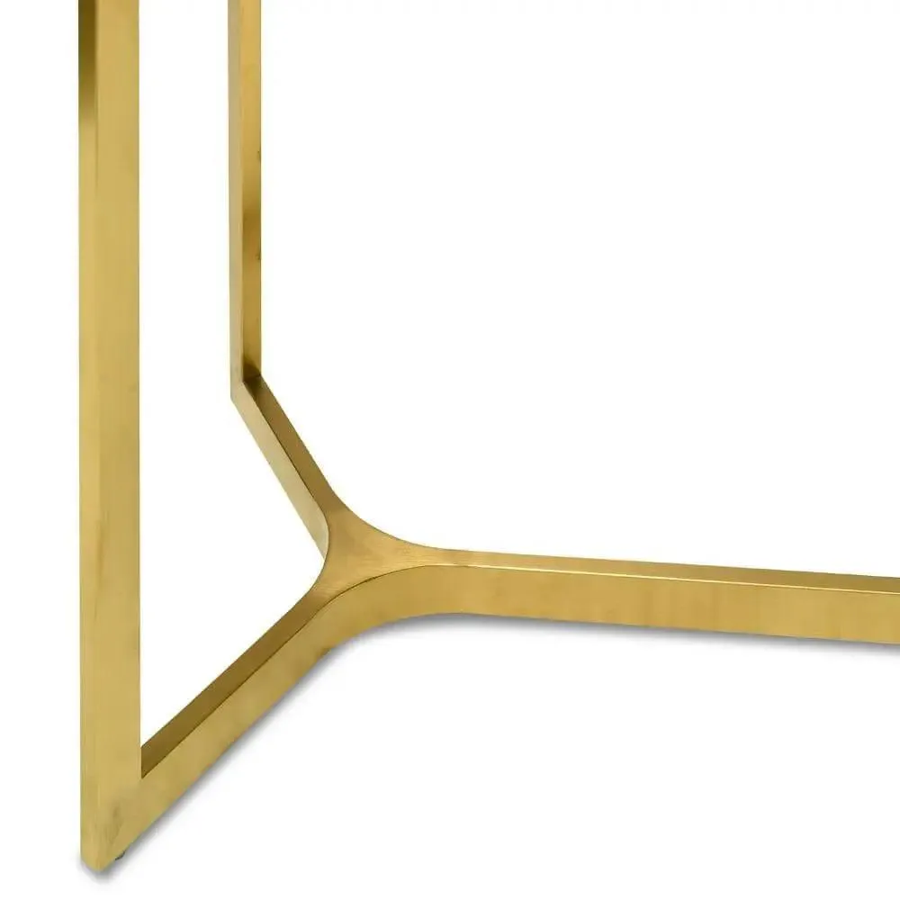 Calibre 1.2m Glass Console Table - Gold Base DT2362-KS