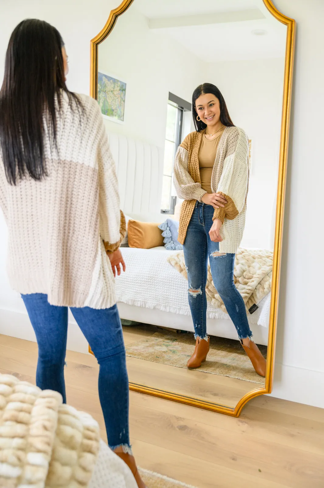 Carry On For Love Color Block Knit Cardigan