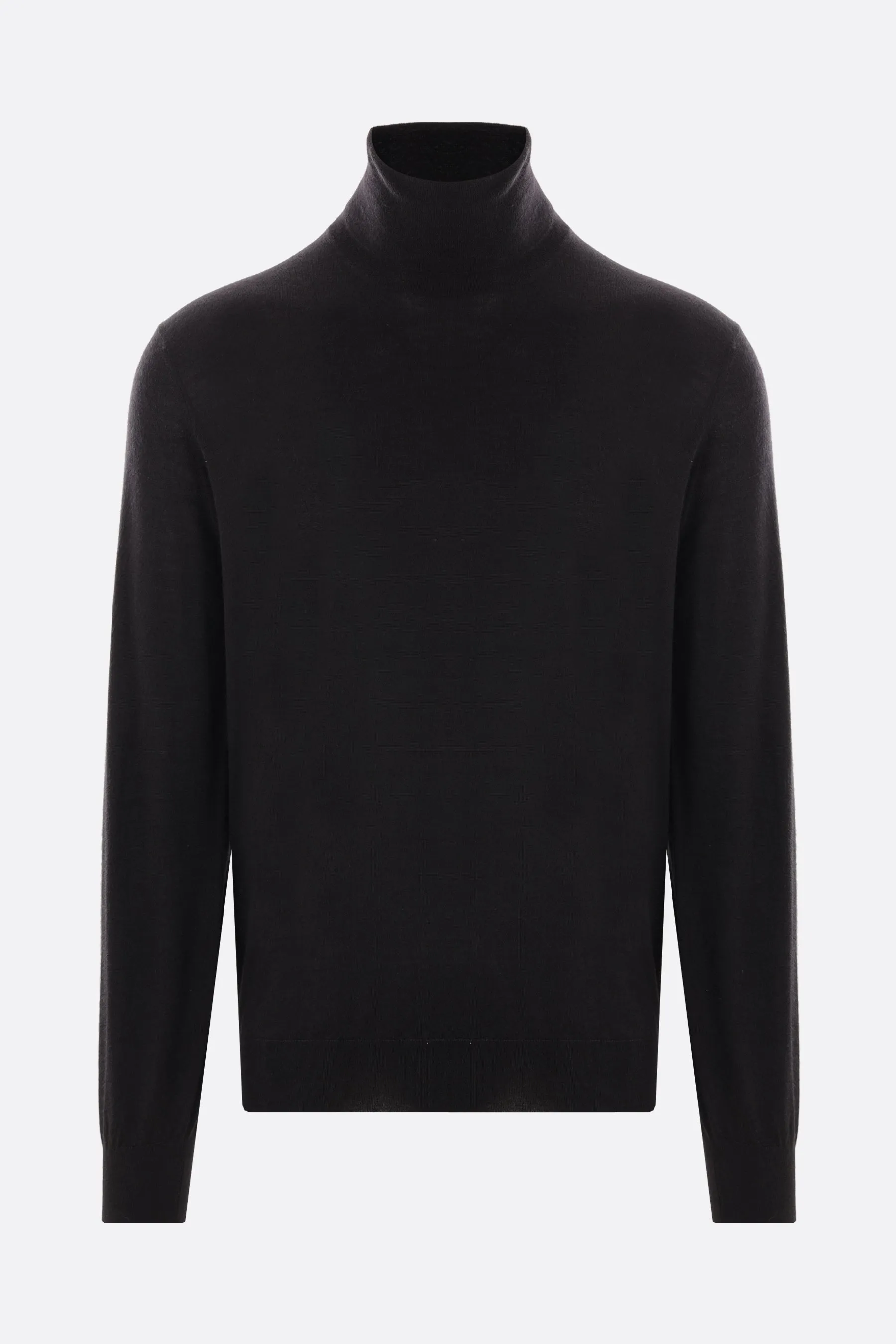 Cashmere-Silk Ribbed Turtleneck Sweater