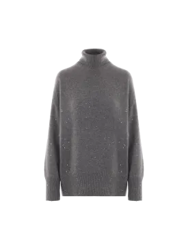 Cashmere Silk Turtleneck Sweater