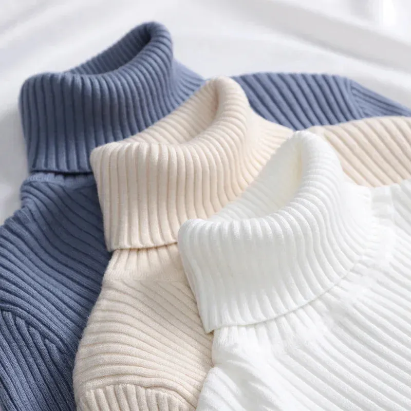 cold weather outfits Joskaa 2024 Autumn Winter Women Fall Turtleneck Sweater Knitted Soft Pullovers Cashmere Jumpers Basic Soft Sweaters For Women