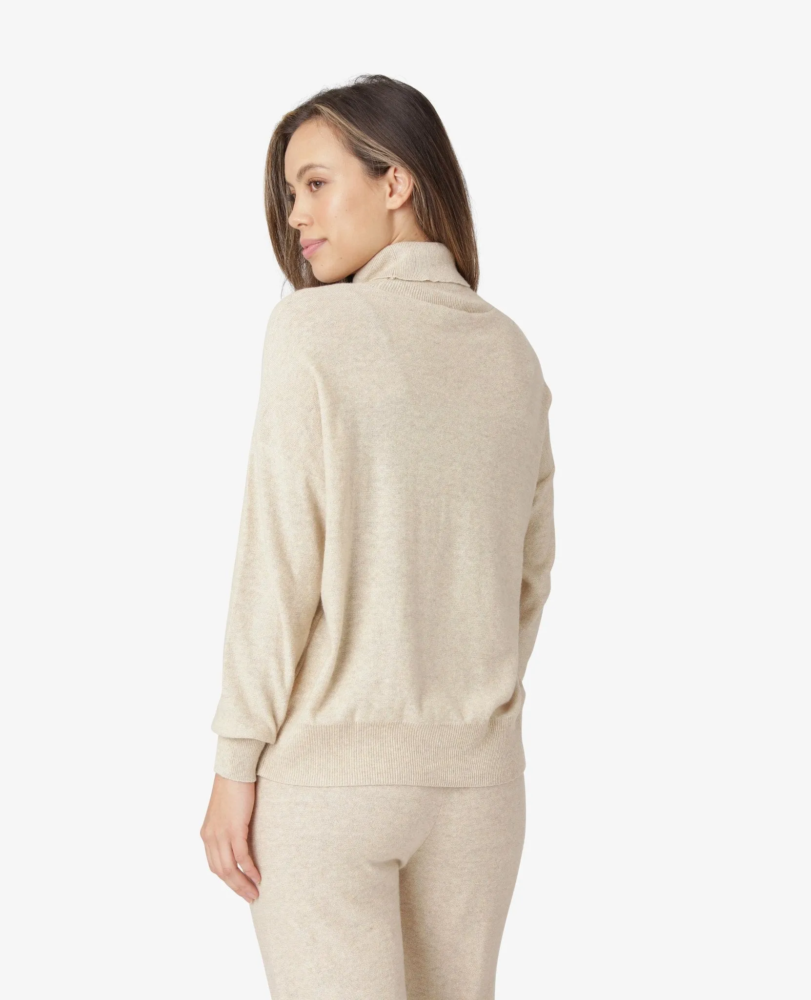 COTTON CASHMERE KNIT PULLOVER