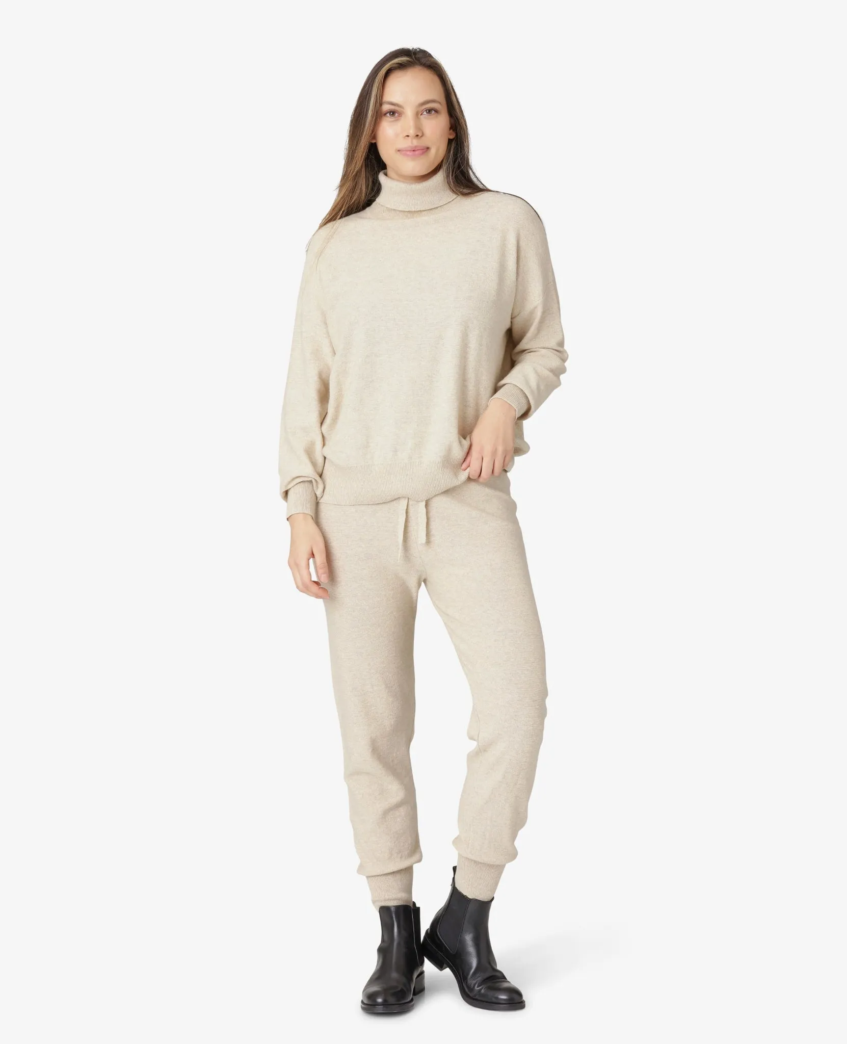 COTTON CASHMERE KNIT PULLOVER