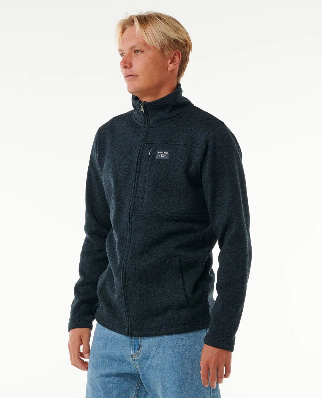 Crescent Zip Through - Navy