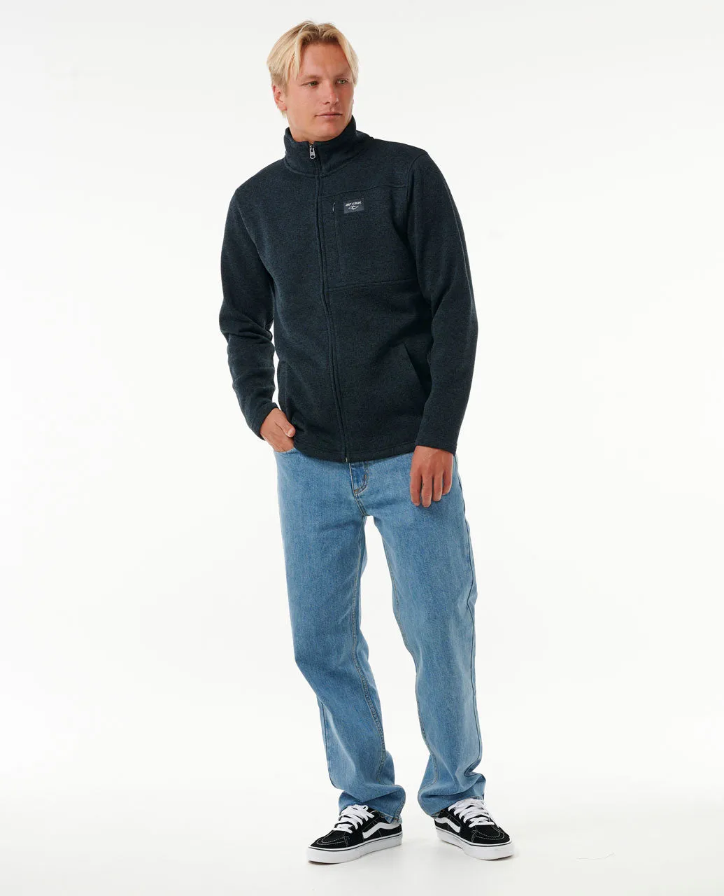 Crescent Zip Through - Navy