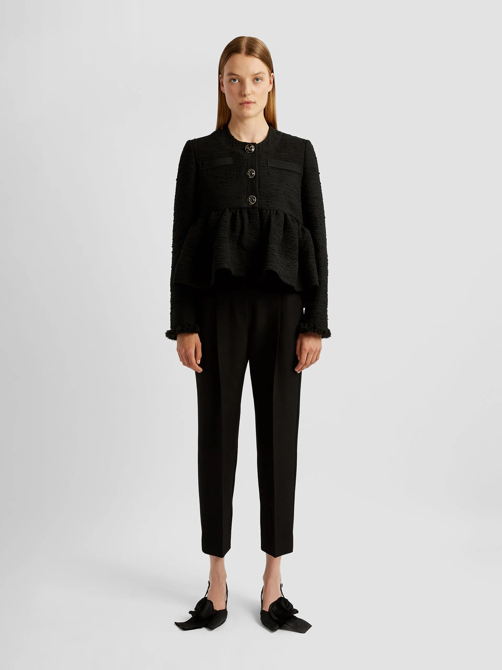 Crop jacket with peplum