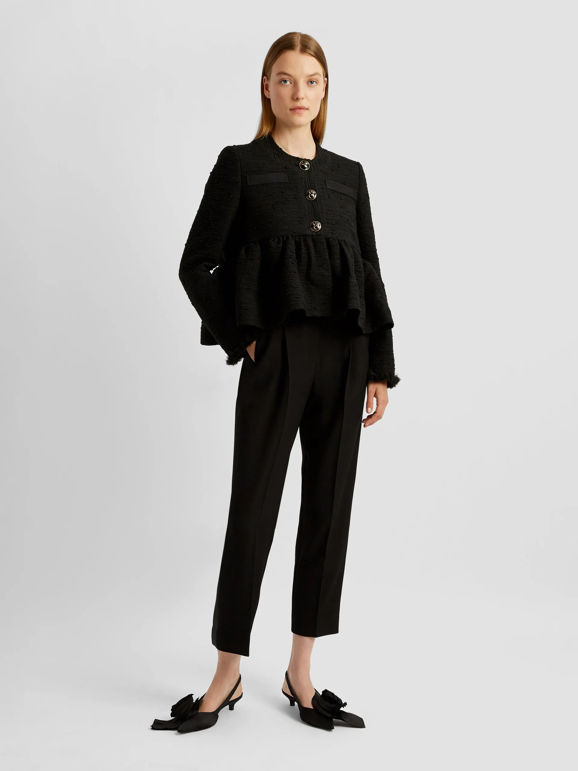Crop jacket with peplum
