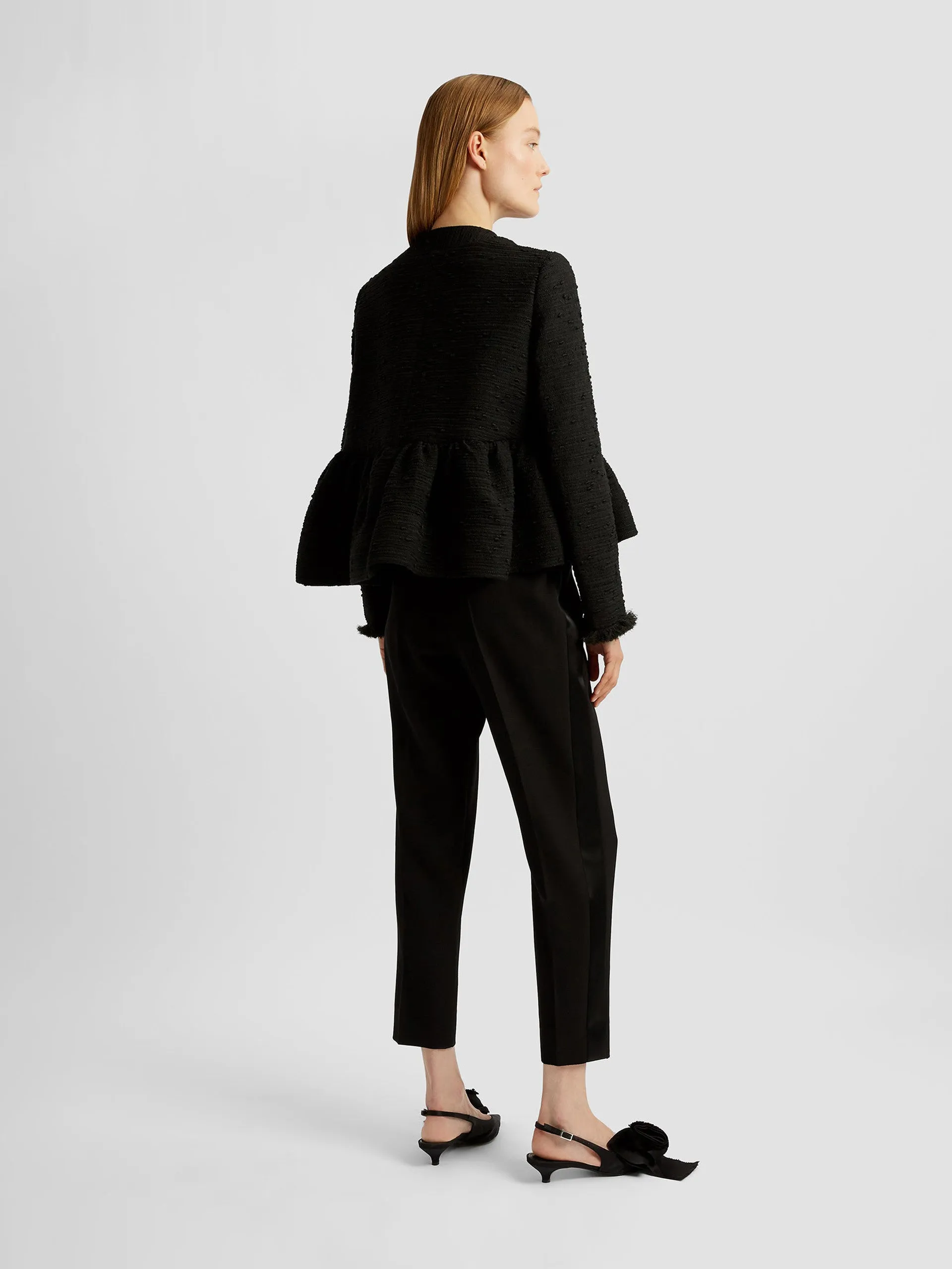Crop jacket with peplum
