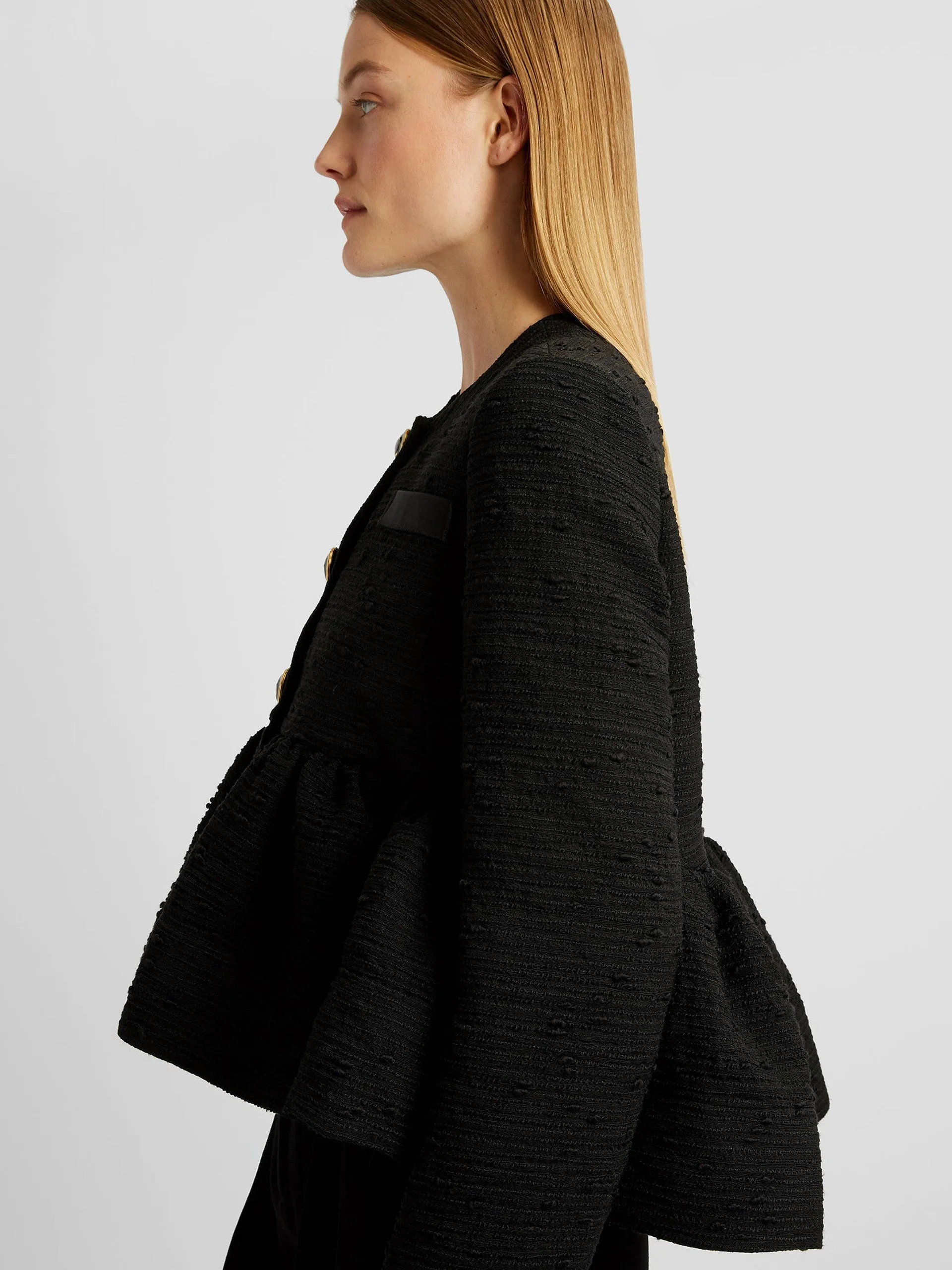 Crop jacket with peplum