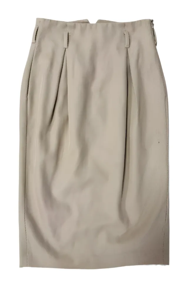 Fabiana Filippi 100% Merino Wool Beige Women’s Pencil Skirt Size UK 6