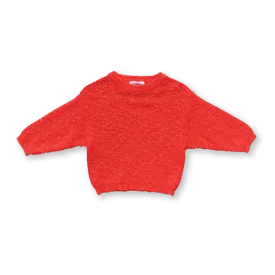 Grown Chunky Rib Organic Pull Over - Tomato