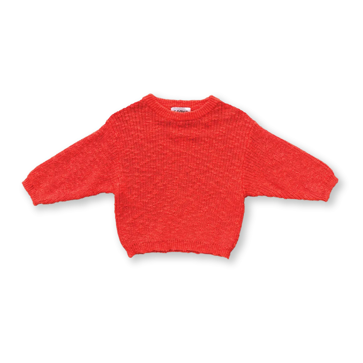 Grown Chunky Rib Organic Pull Over - Tomato