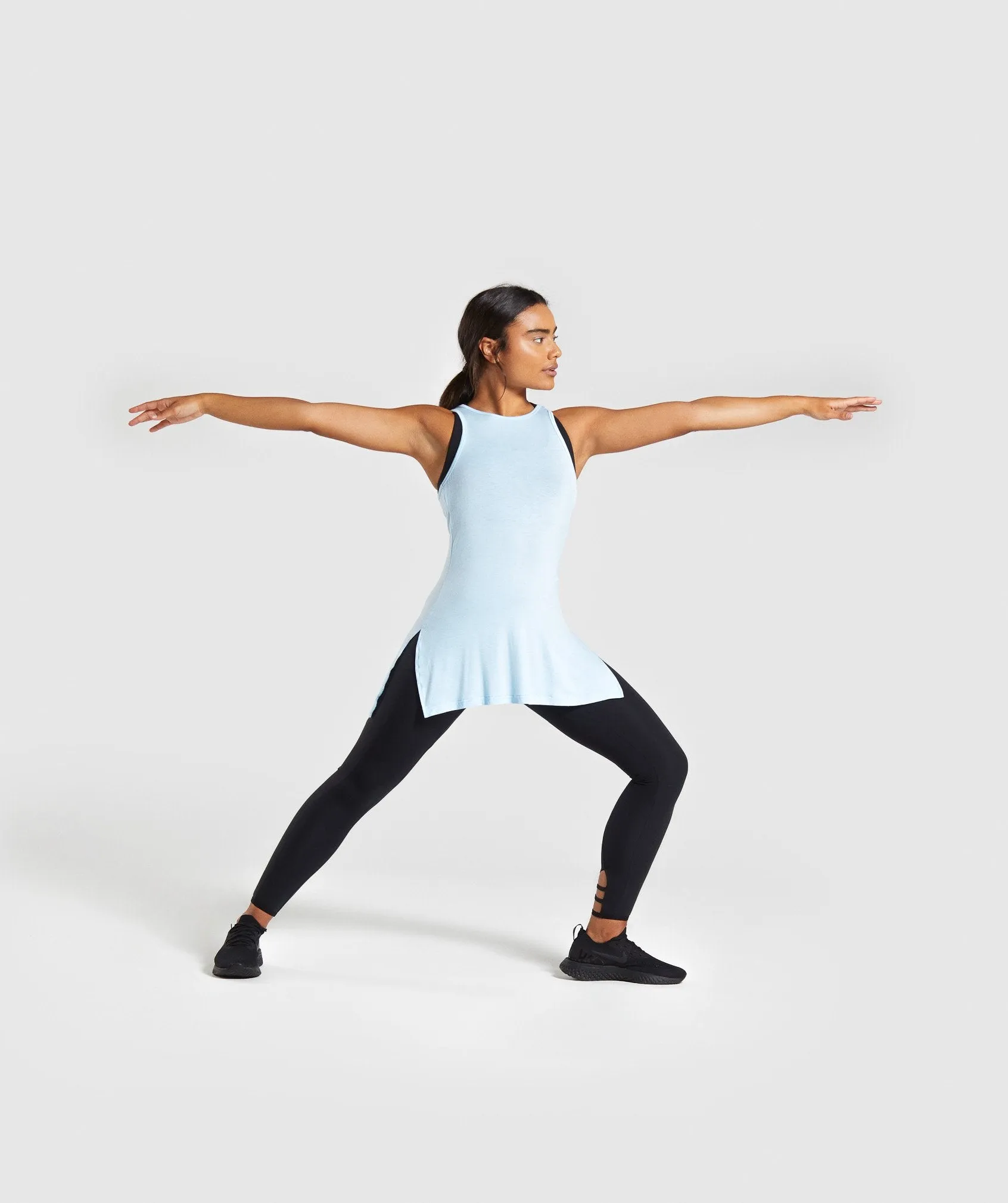 Gymshark Poise Longline Vest - Washed Blue