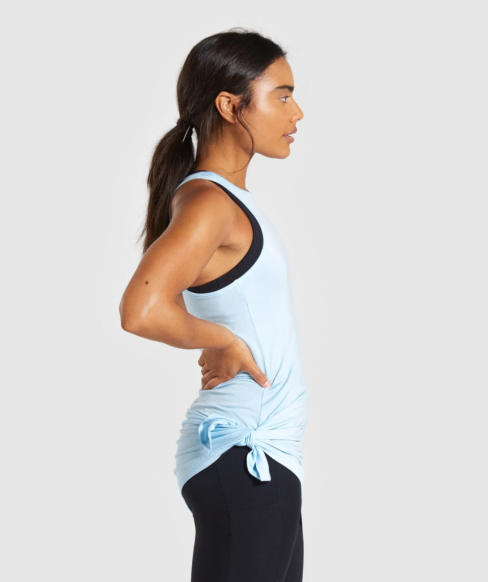 Gymshark Poise Longline Vest - Washed Blue