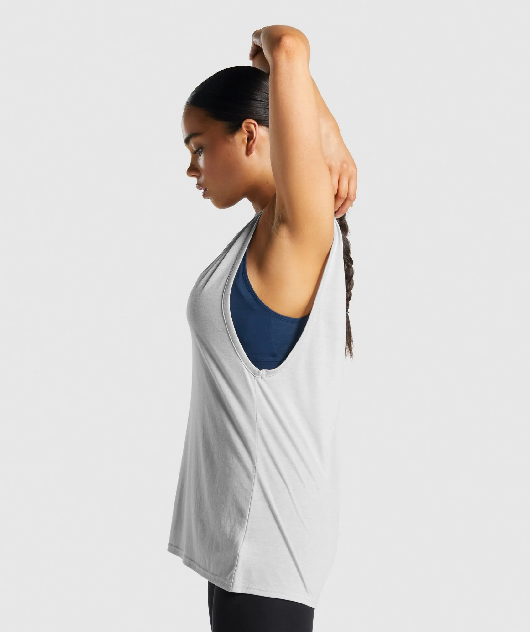 Gymshark Training Drop Arm Tank - Light Grey
