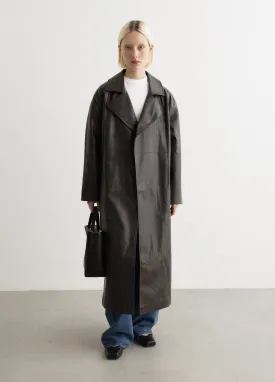 Helix Vegan Leather Trench
