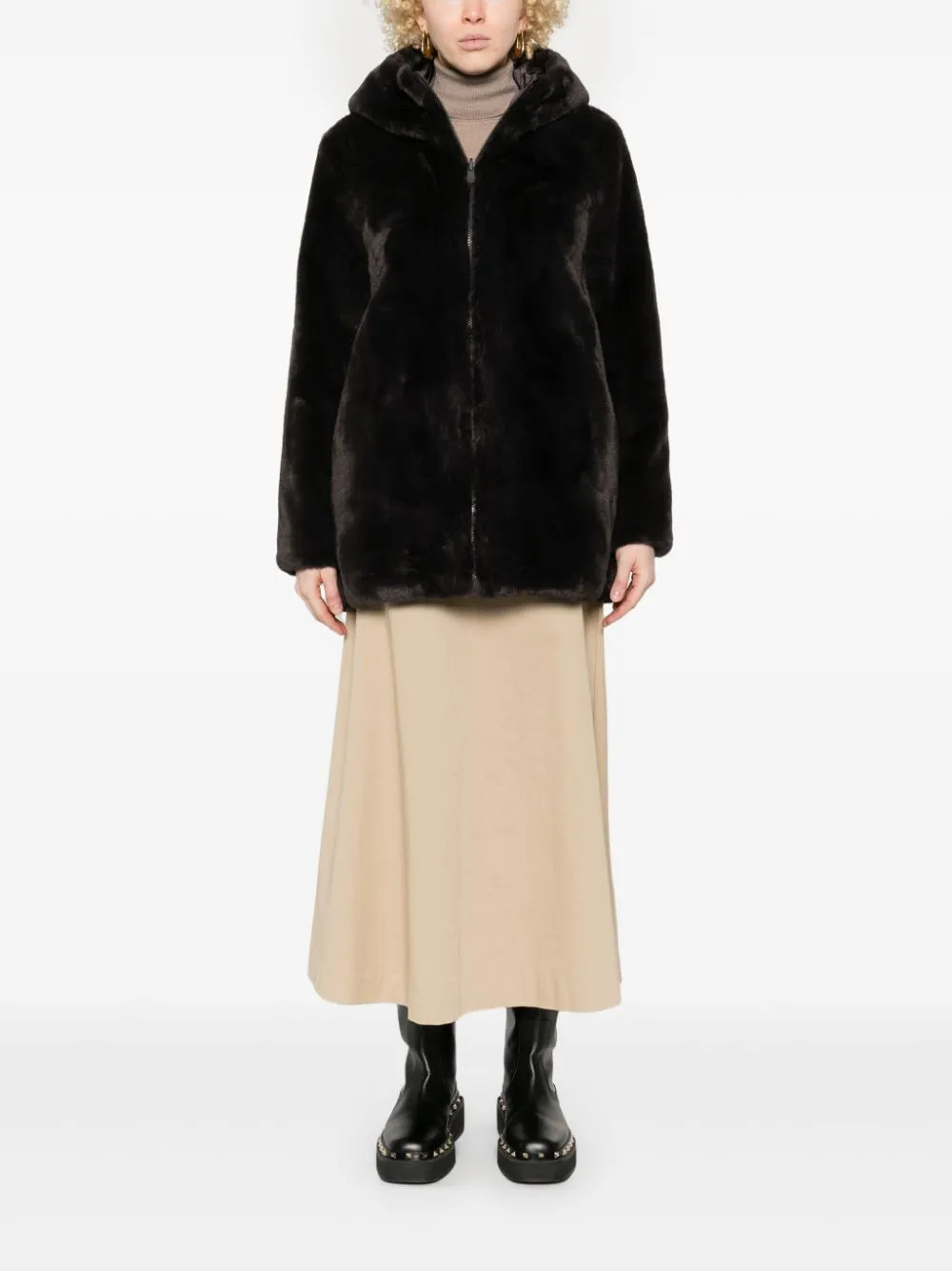 hooded coat