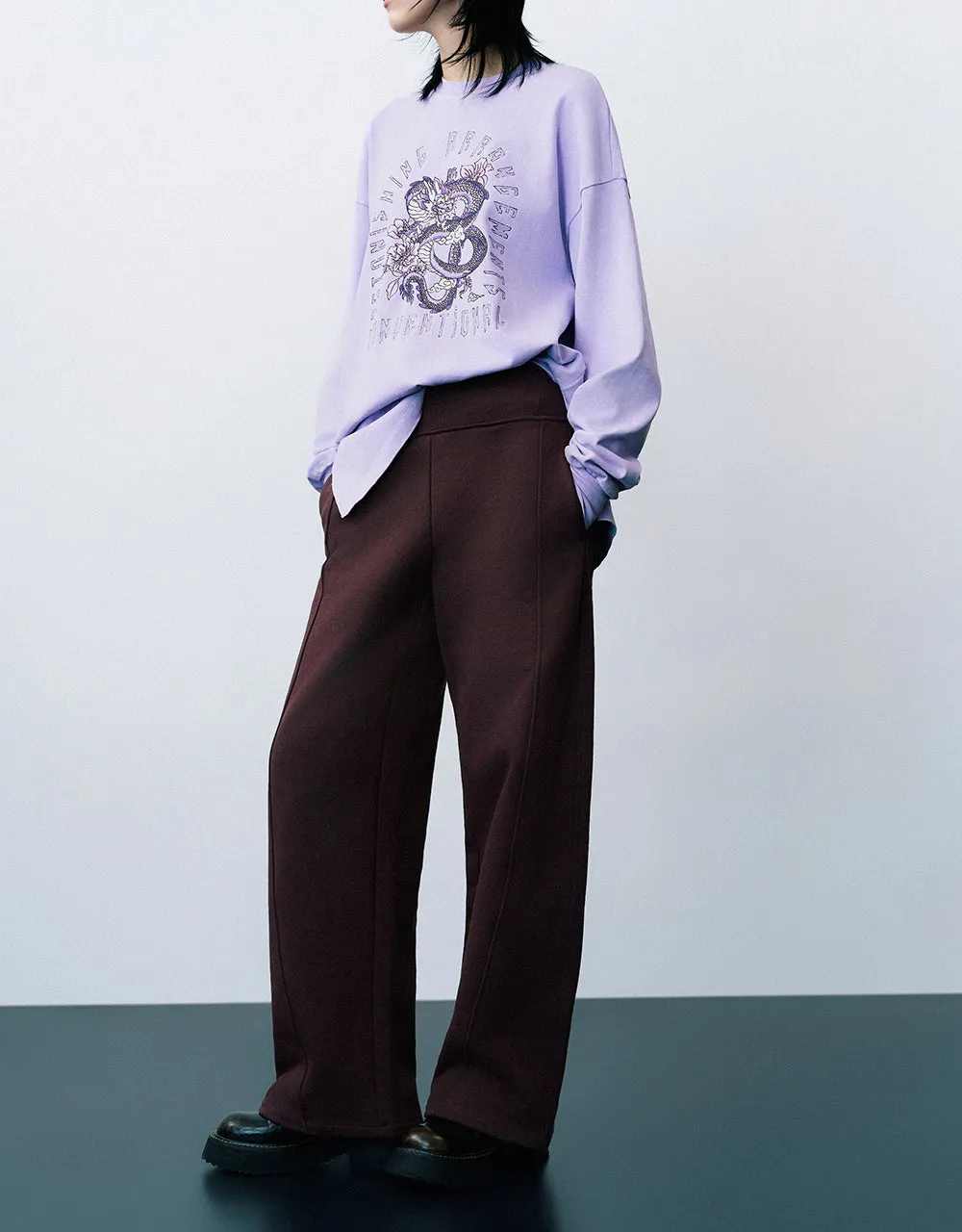 Knitted Wide-Leg Pants