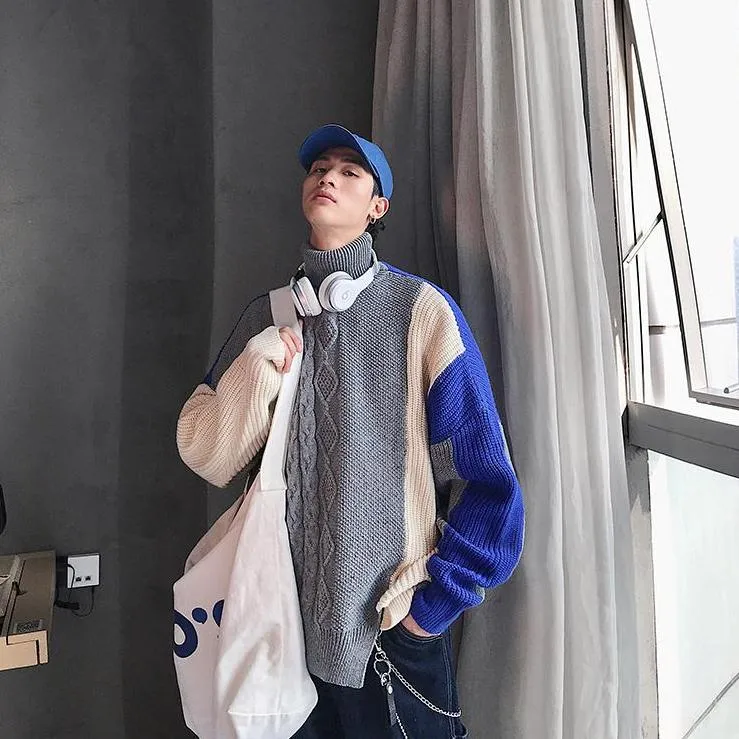[Korean Style] Coarse Woolen Turtleneck Sweater