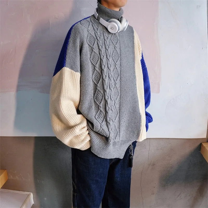 [Korean Style] Coarse Woolen Turtleneck Sweater