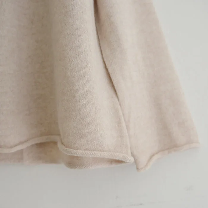 Makié Woman Cashmere High Neck Sweater Nude Cream