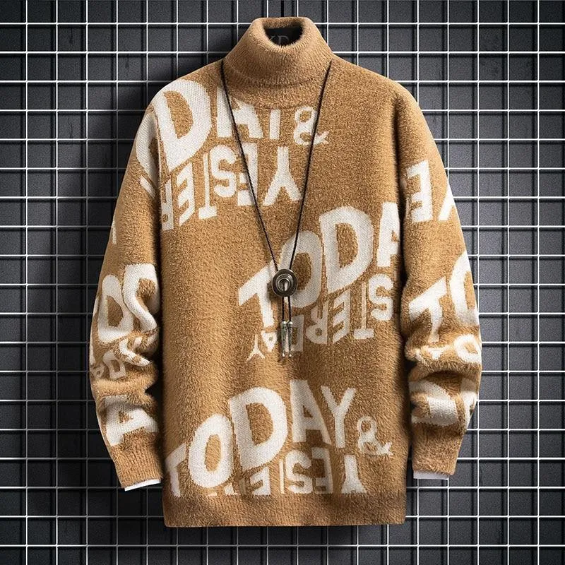 Men's Fall Cashmere Turtleneck Sweatshirt