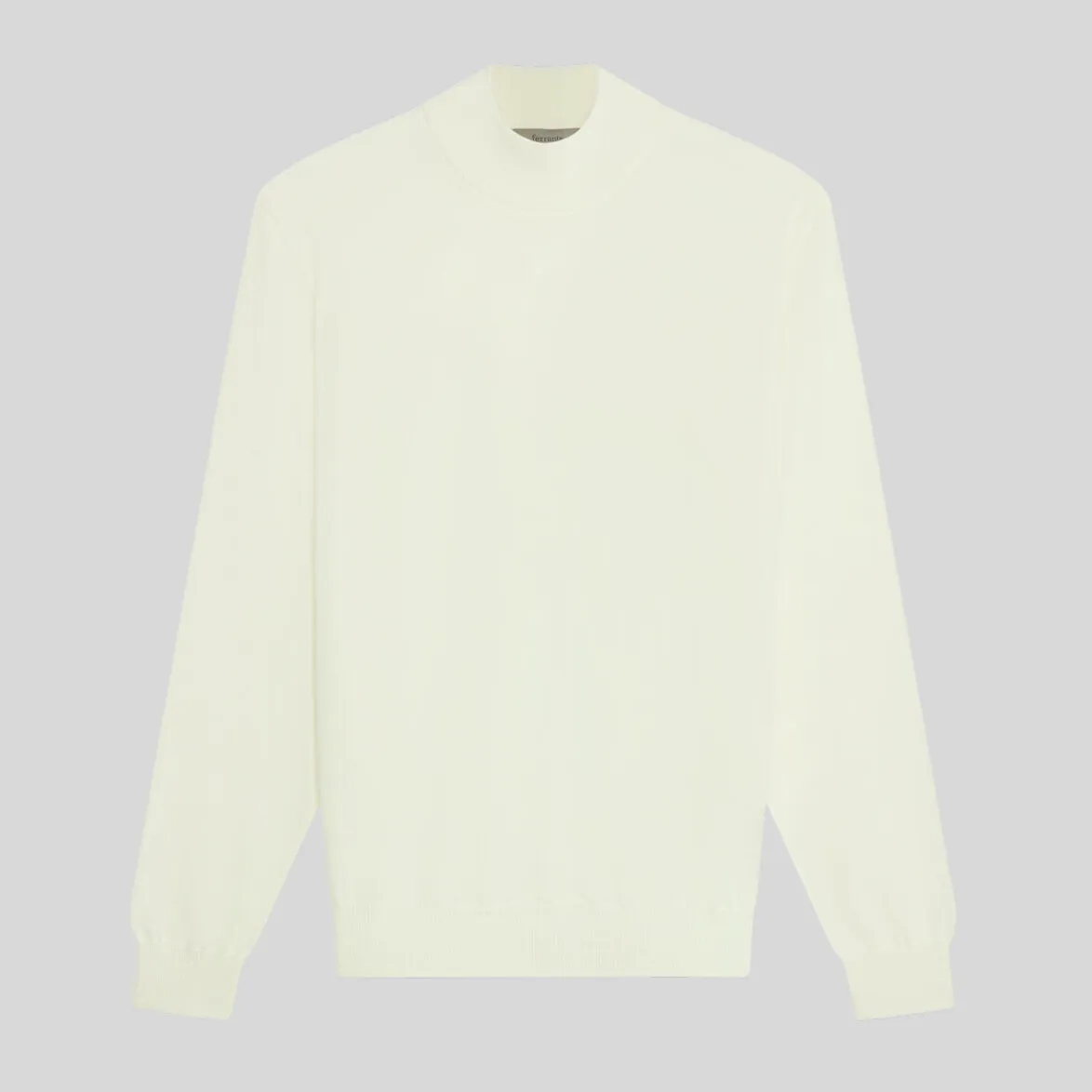 Merino Mock Neck Sweater - Ivory