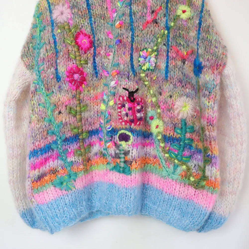 MYPZ Chunky Mohair Cardigan Flowerfields