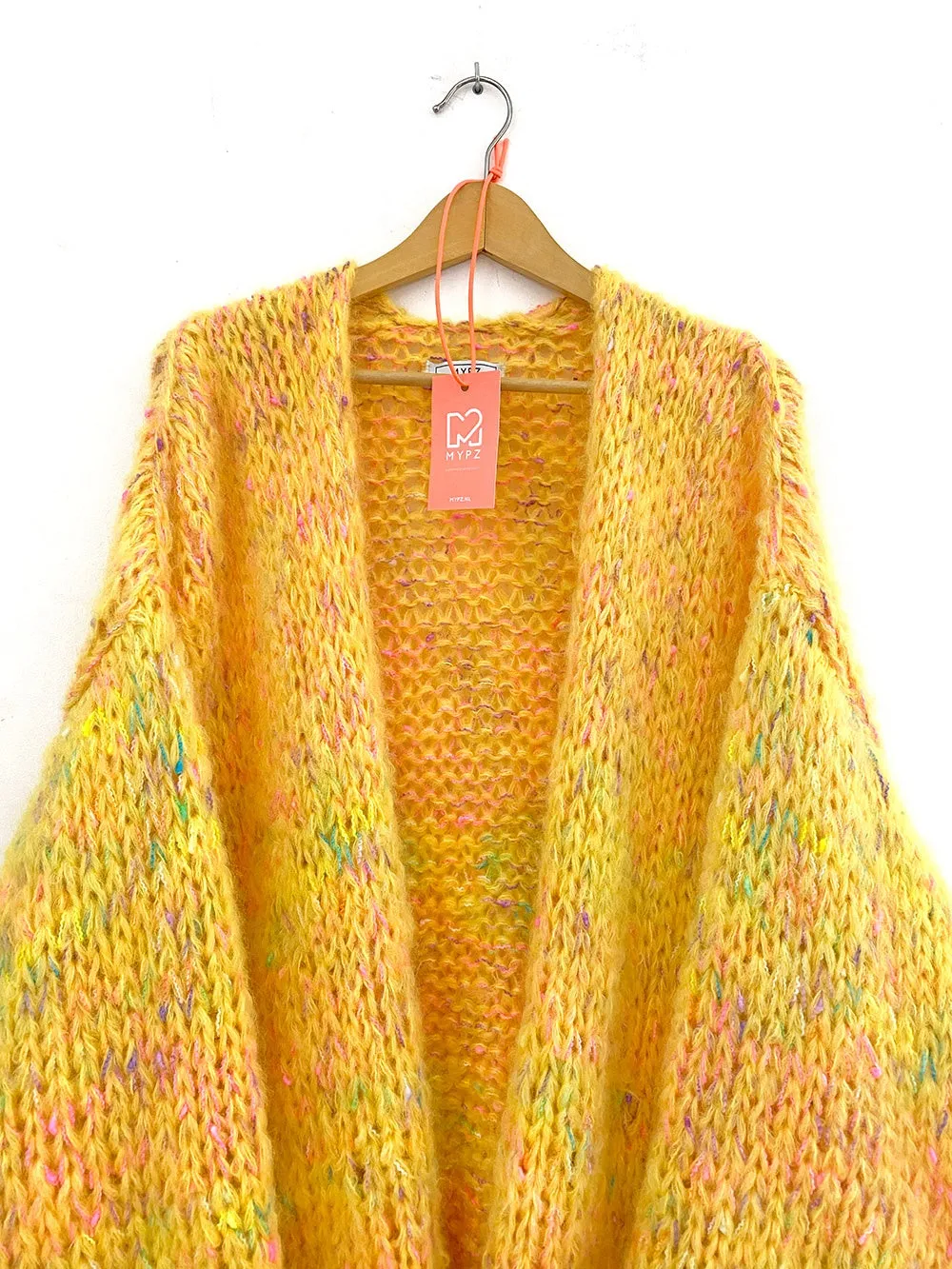 MYPZ Chunky Mohair Cardigan Yellow Pops