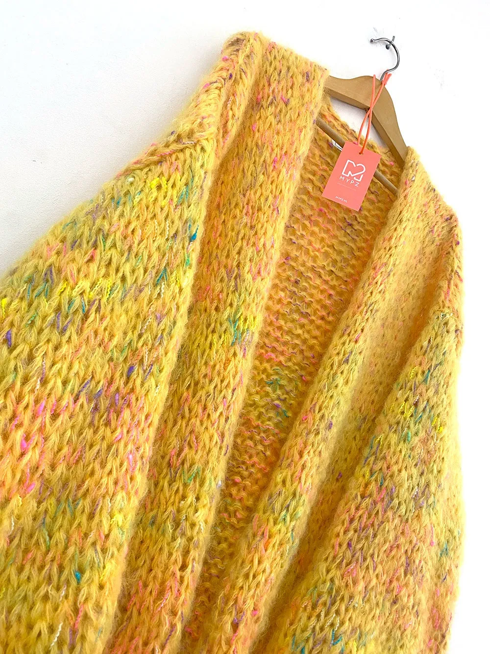 MYPZ Chunky Mohair Cardigan Yellow Pops