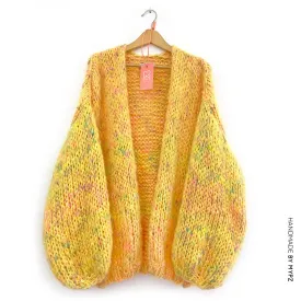 MYPZ Chunky Mohair Cardigan Yellow Pops