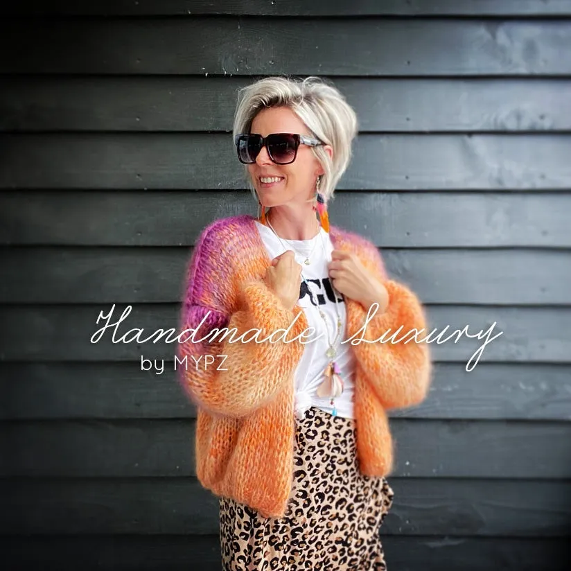 MYPZ Chunky Mohair Gradient Cardigan