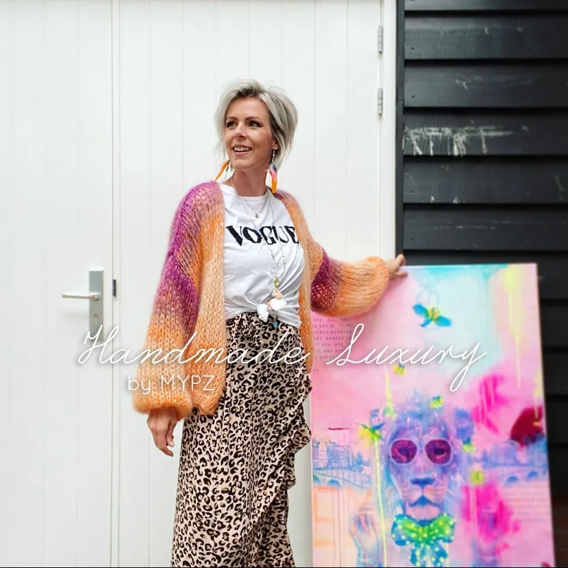 MYPZ Chunky Mohair Gradient Cardigan