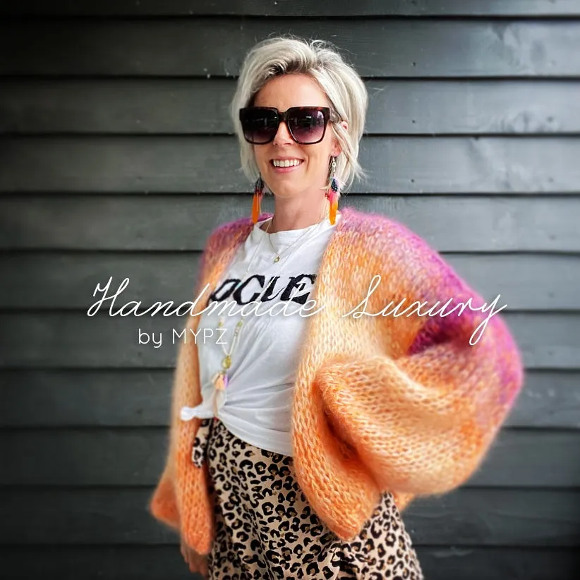 MYPZ Chunky Mohair Gradient Cardigan
