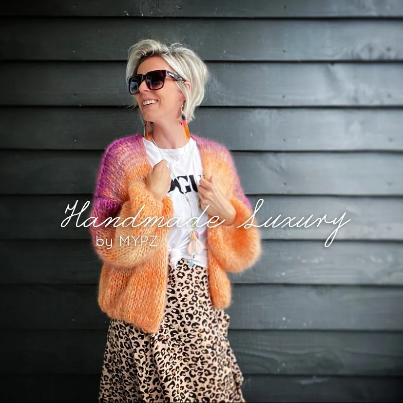 MYPZ Chunky Mohair Gradient Cardigan