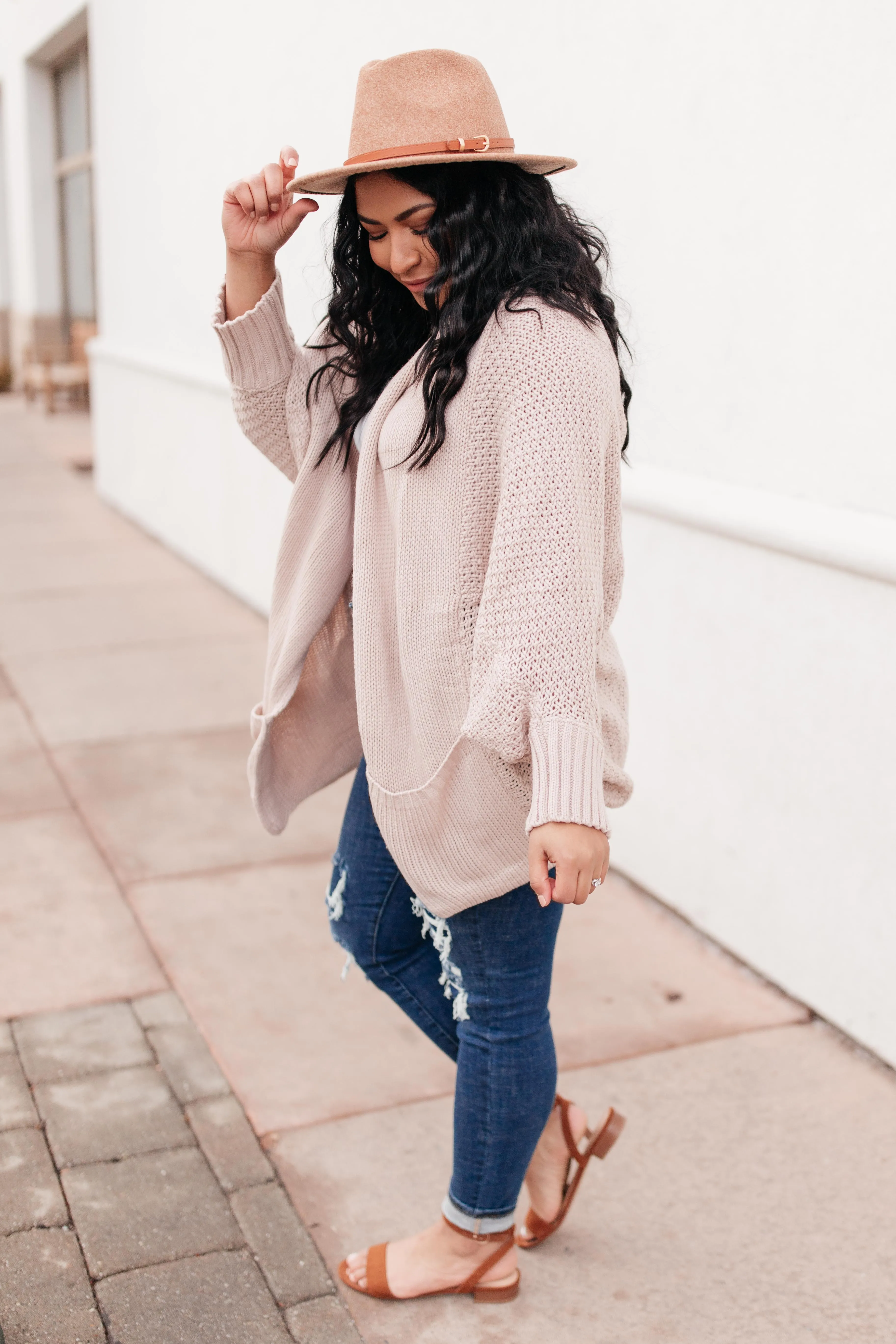 Not Your Grandmother's Cardigan in Beige