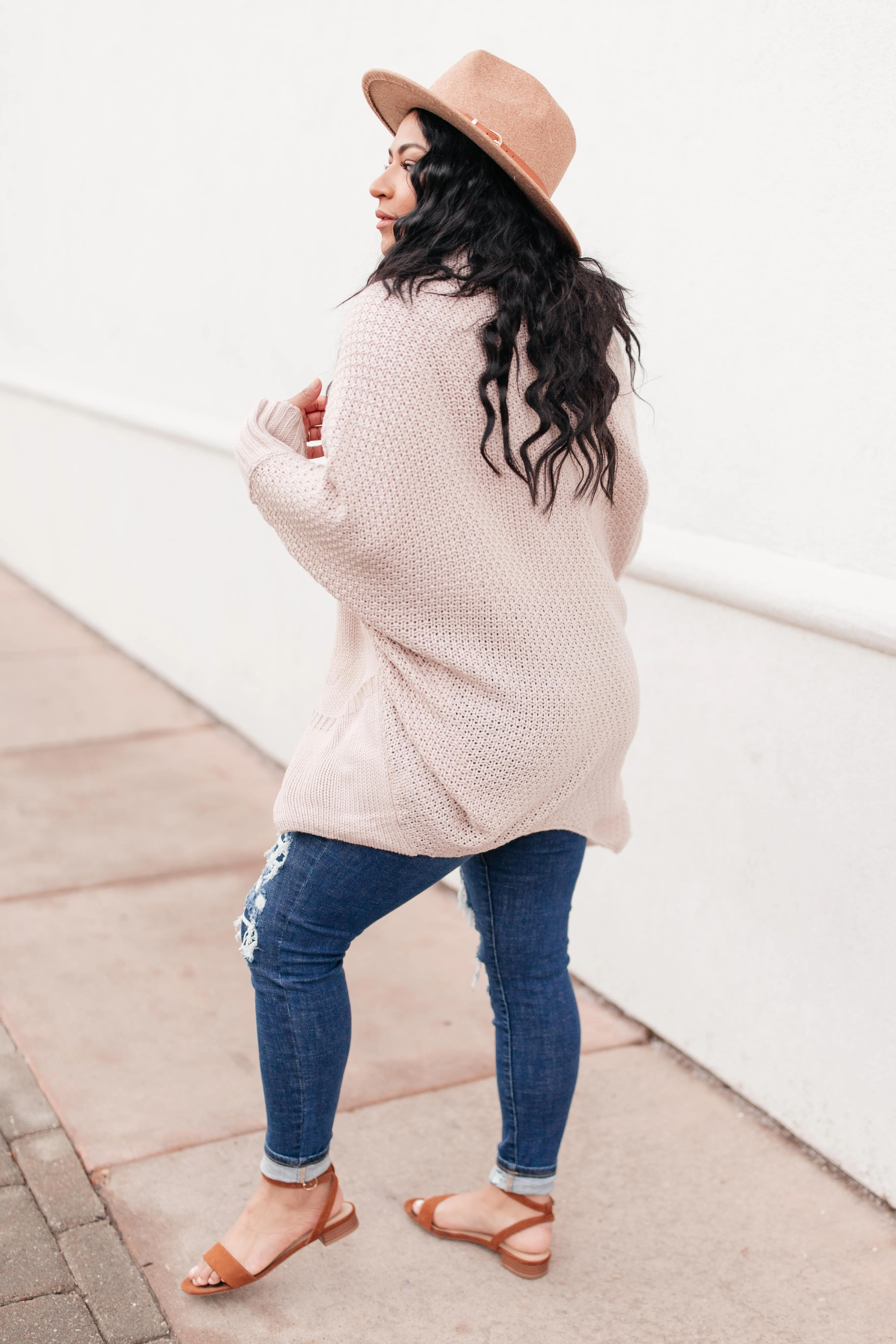 Not Your Grandmother's Cardigan in Beige