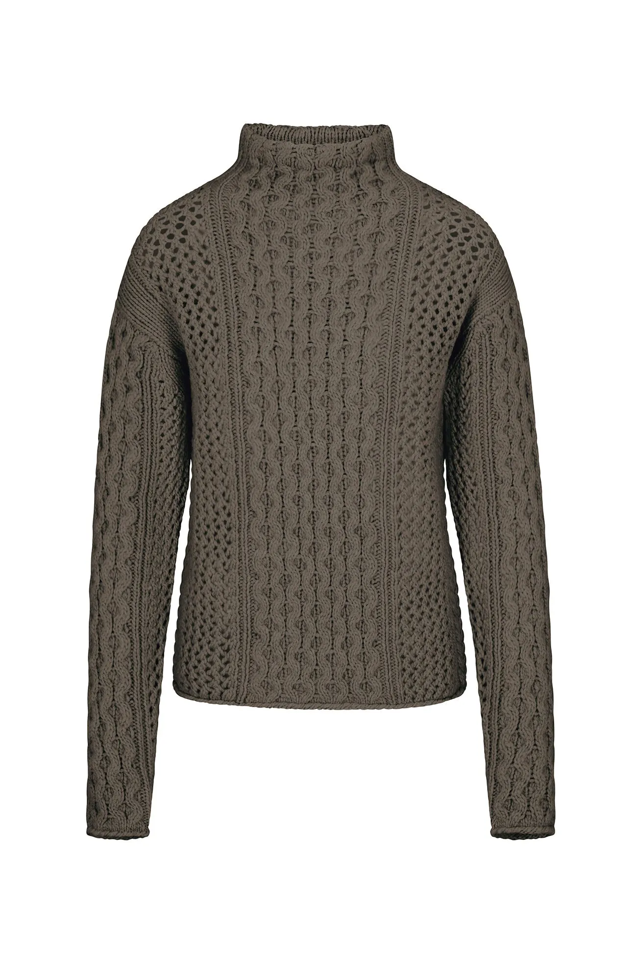 PAISLEY MOCK NECK CASHMERE SWEATER