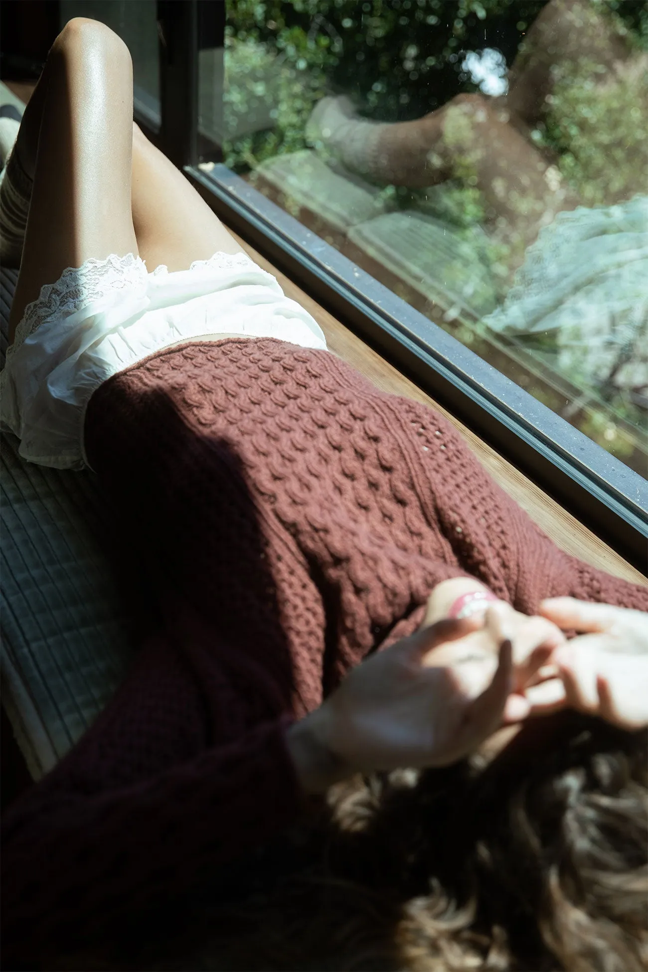 PAISLEY MOCK NECK CASHMERE SWEATER