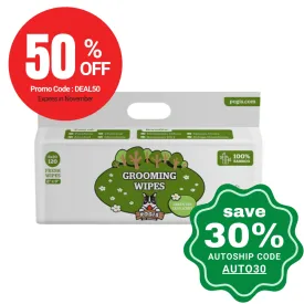 Pogi's Pet Supplies - Grooming Wipes - Green Tea - 120 Packs - 20 x 23 cm