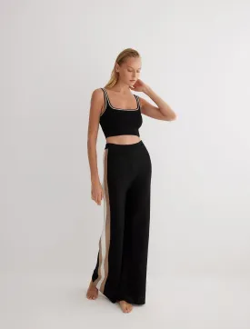 Sabina Black/Nude/White Pants