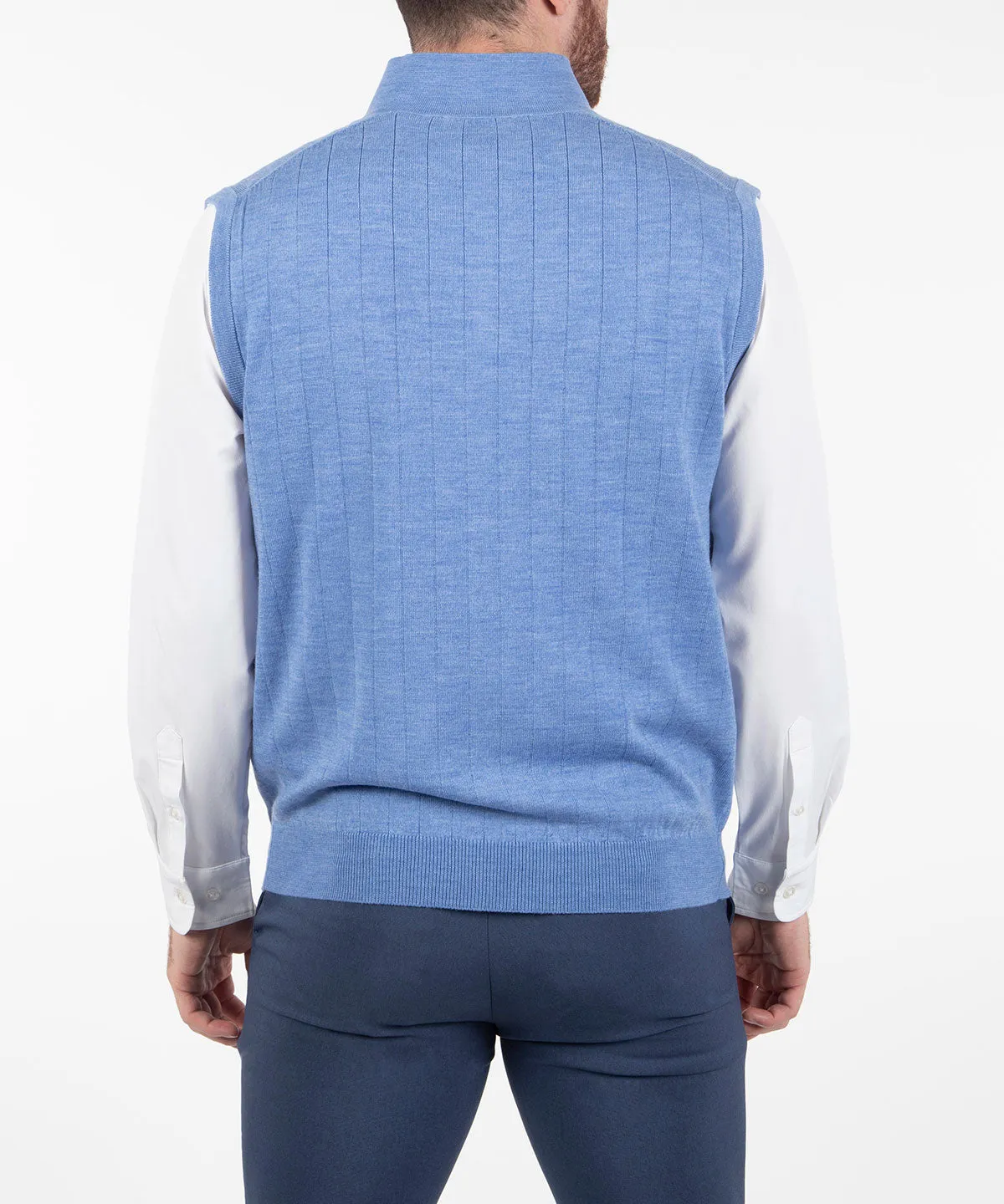 Signature Merino Quarter-Zip Mock Neck Vest