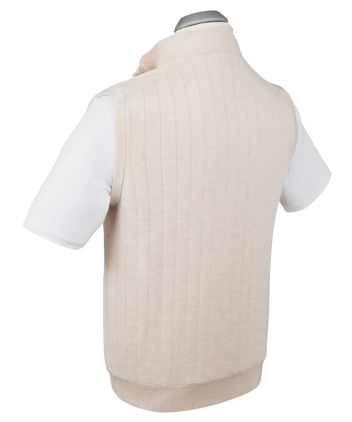 Signature Merino Quarter-Zip Mock Neck Vest