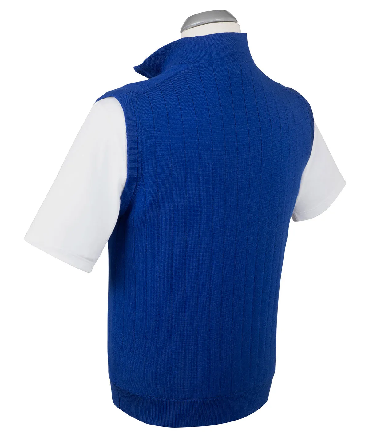 Signature Merino Quarter-Zip Mock Neck Vest